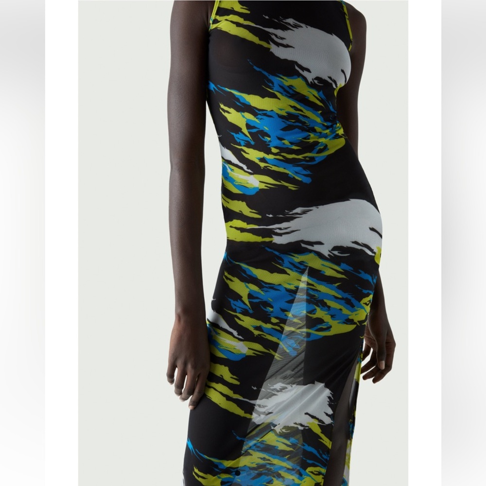 NWT Coperni Mesh Camo Dress